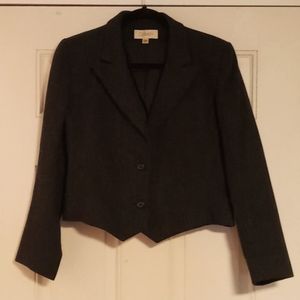 Cassidy, vintage crop wool blazer women's sz 12, great condition, gray
